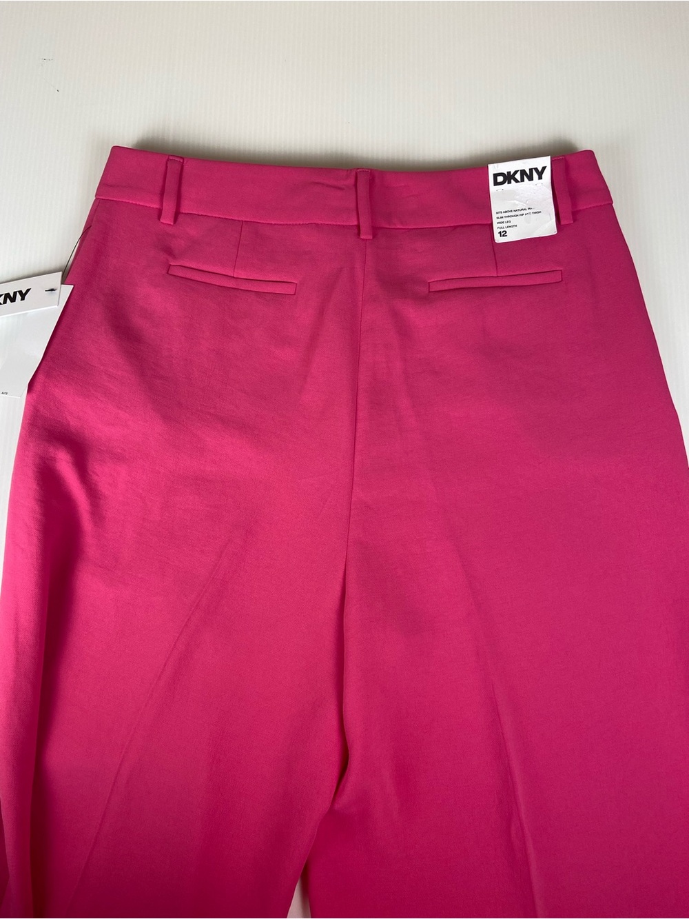 NWT DKNY Hot Pink Wide Leg Dress Pants Size 12 Barbiecore - Picture 5 of 13